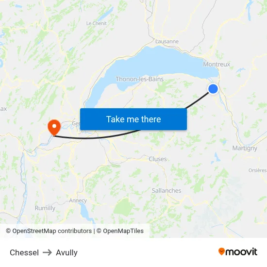 Chessel to Avully map