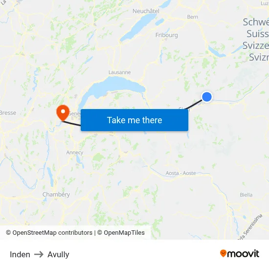Inden to Avully map