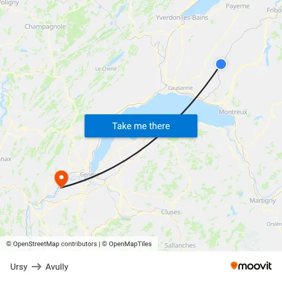 Ursy to Avully map