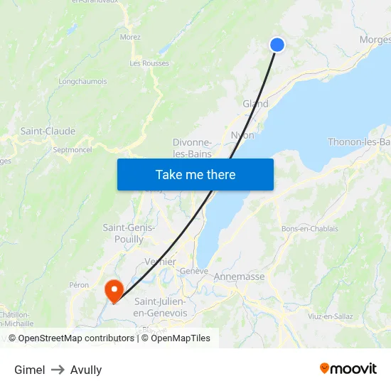 Gimel to Avully map