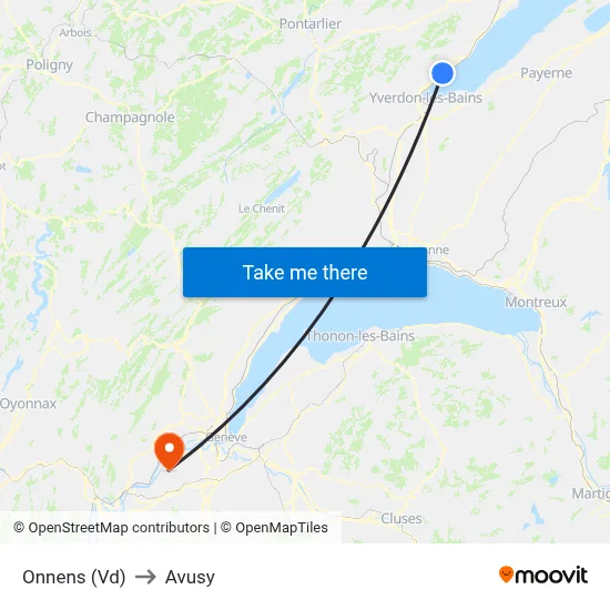 Onnens (Vd) to Avusy map