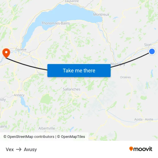Vex to Avusy map