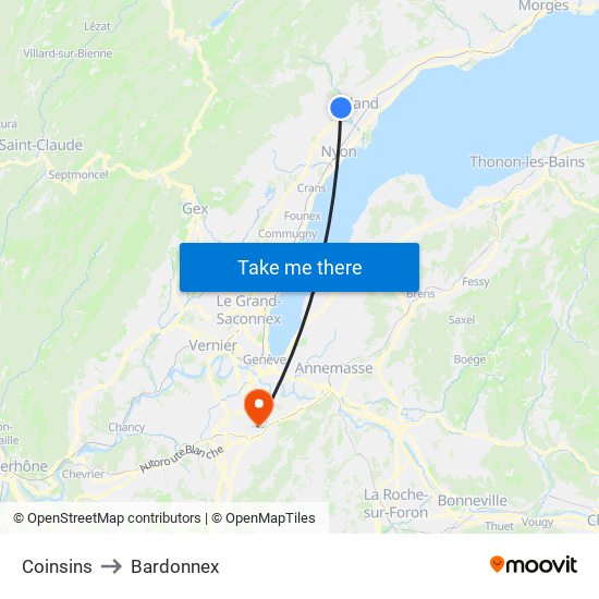 Coinsins to Bardonnex map