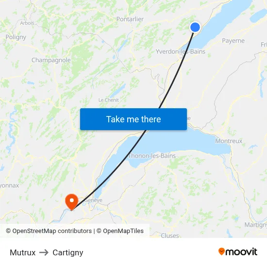 Mutrux to Cartigny map