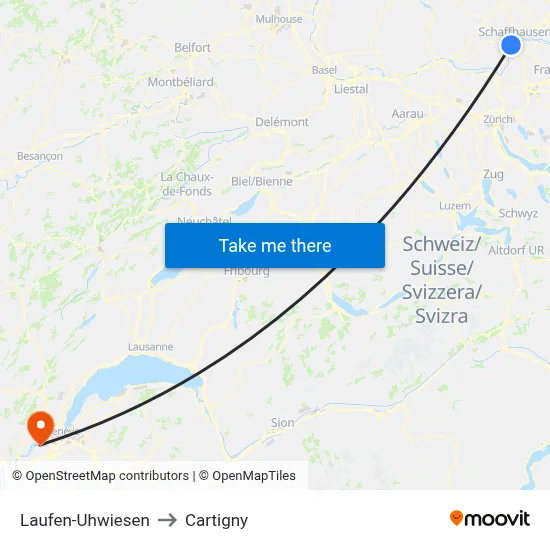 Laufen-Uhwiesen to Cartigny map