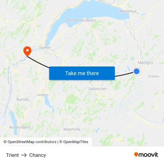 Trient to Chancy map
