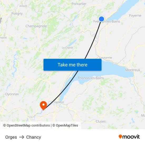 Orges to Chancy map