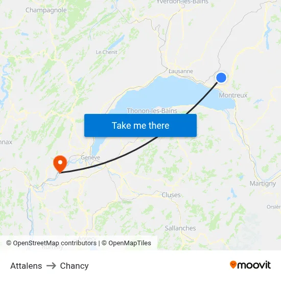 Attalens to Chancy map