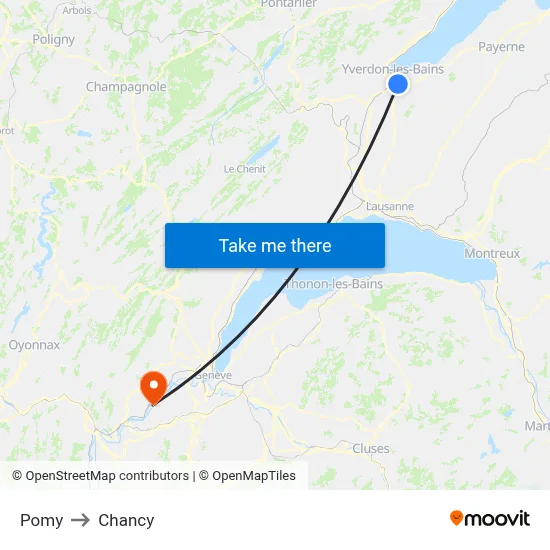 Pomy to Chancy map