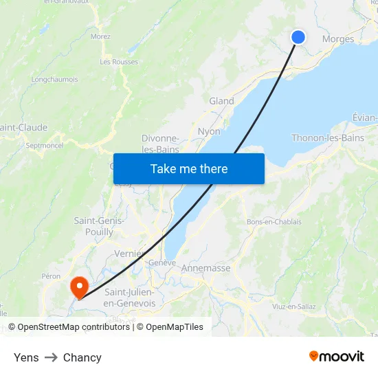 Yens to Chancy map