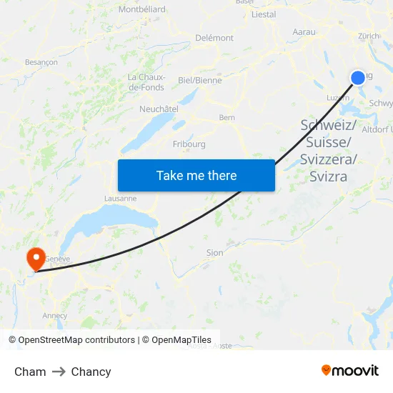 Cham to Chancy map