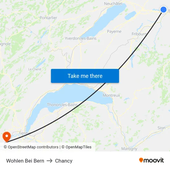 Wohlen Bei Bern to Chancy map