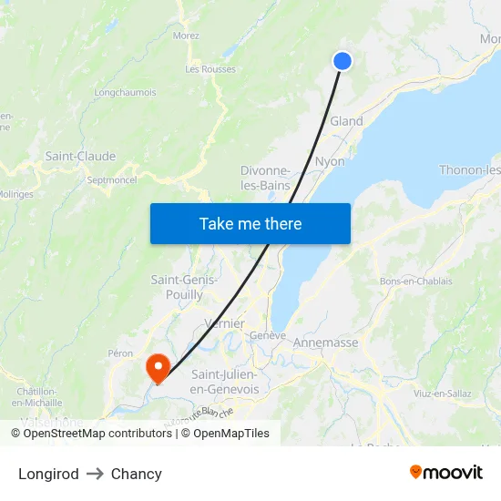 Longirod to Chancy map