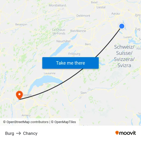 Burg to Chancy map