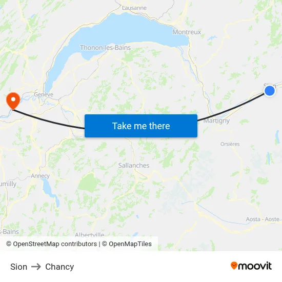 Sion to Chancy map