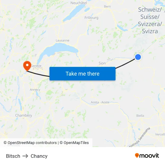 Bitsch to Chancy map