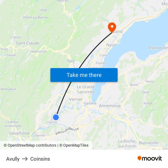 Avully to Coinsins map