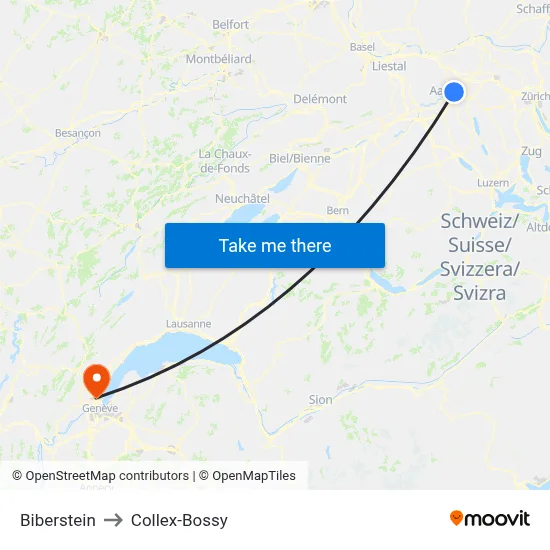 Biberstein to Collex-Bossy map