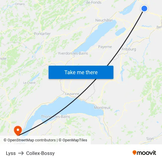 Lyss to Collex-Bossy map