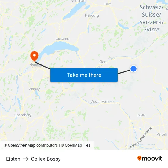 Eisten to Collex-Bossy map