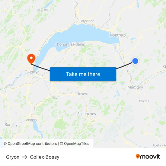 Gryon to Collex-Bossy map