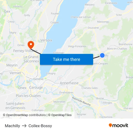 Machilly to Collex-Bossy map