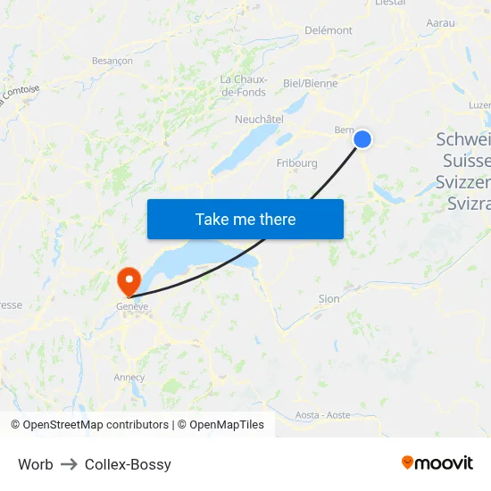 Worb to Collex-Bossy map