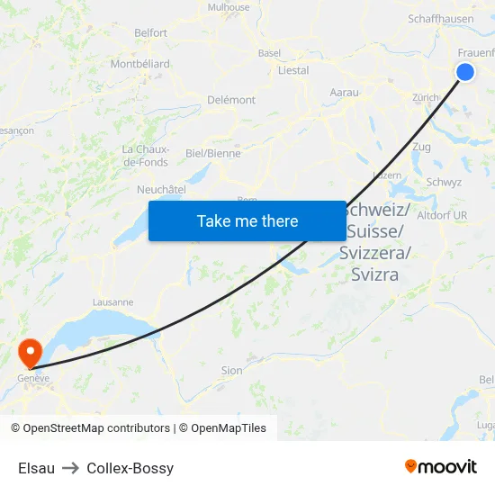 Elsau to Collex-Bossy map