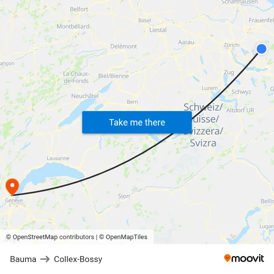 Bauma to Collex-Bossy map
