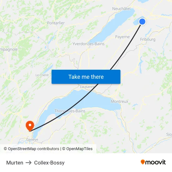 Murten to Collex-Bossy map