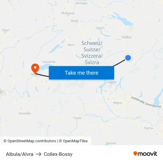 Albula/Alvra to Collex-Bossy map