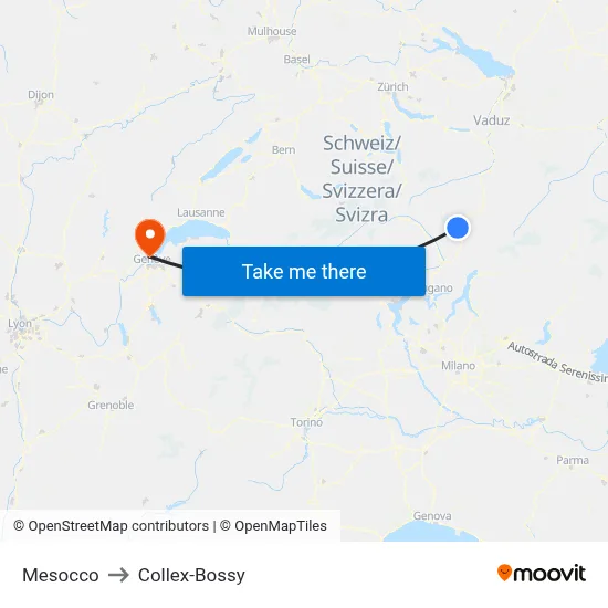Mesocco to Collex-Bossy map