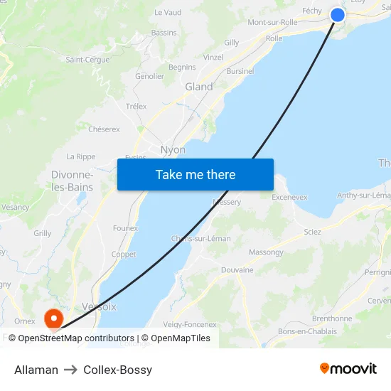 Allaman to Collex-Bossy map