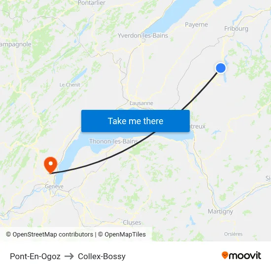 Pont-En-Ogoz to Collex-Bossy map