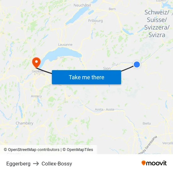 Eggerberg to Collex-Bossy map