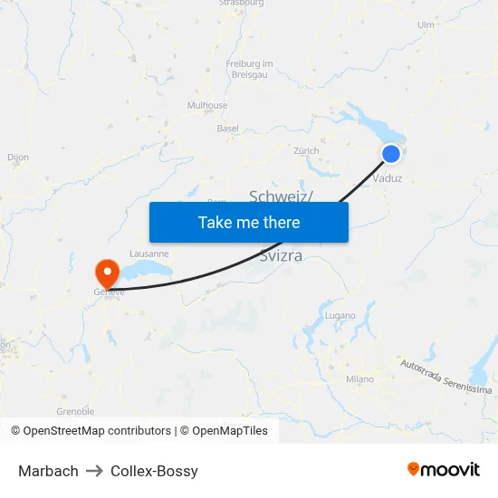Marbach to Collex-Bossy map