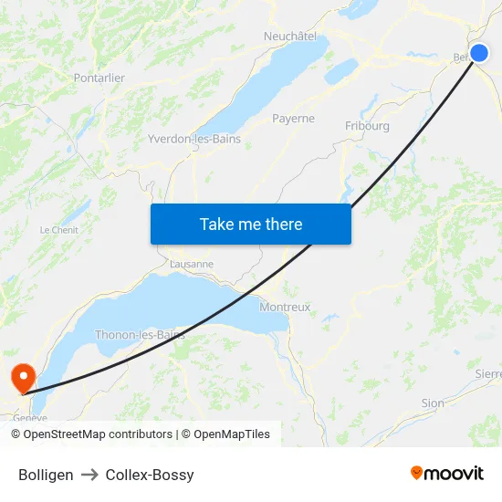 Bolligen to Collex-Bossy map