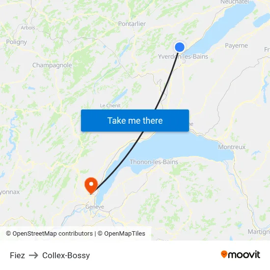 Fiez to Collex-Bossy map