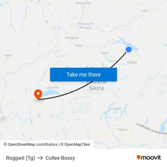 Roggwil (Tg) to Collex-Bossy map