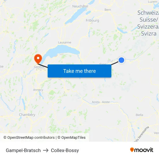 Gampel-Bratsch to Collex-Bossy map
