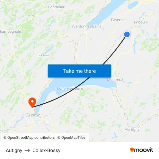 Autigny to Collex-Bossy map