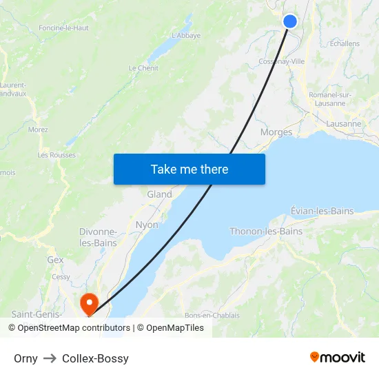 Orny to Collex-Bossy map