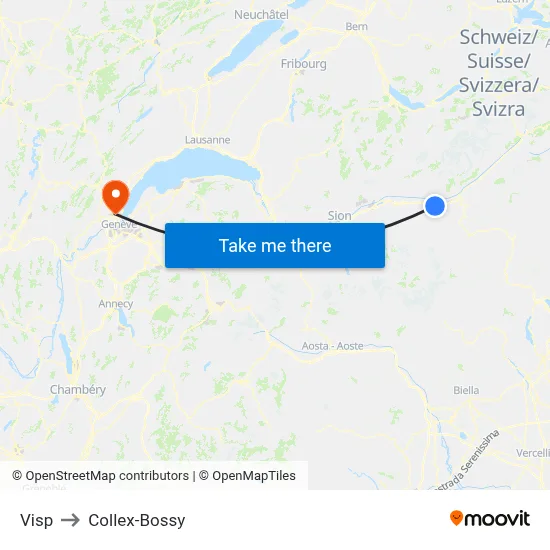 Visp to Collex-Bossy map