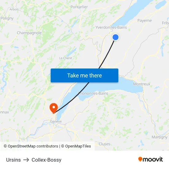 Ursins to Collex-Bossy map