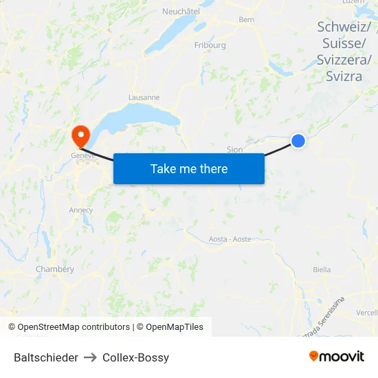 Baltschieder to Collex-Bossy map