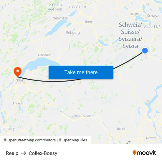 Realp to Collex-Bossy map