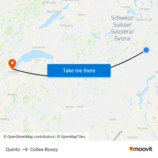 Quinto to Collex-Bossy map