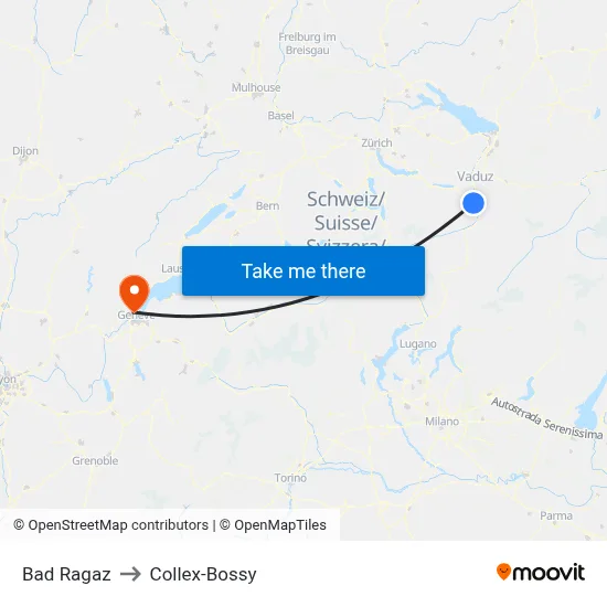 Bad Ragaz to Collex-Bossy map