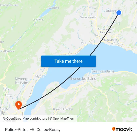 Poliez-Pittet to Collex-Bossy map