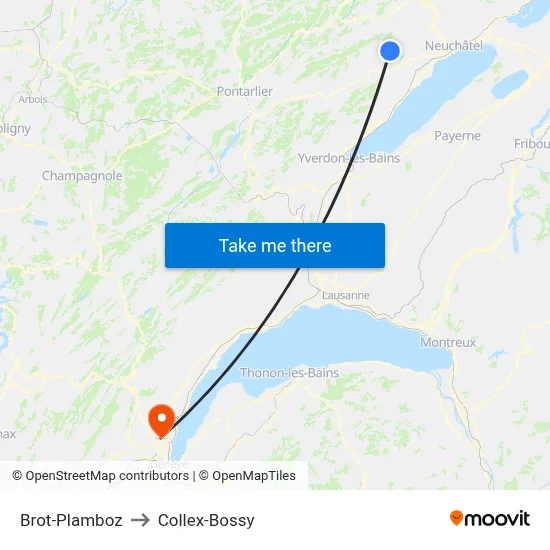 Brot-Plamboz to Collex-Bossy map